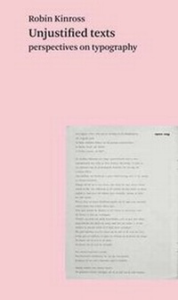 Enlarge image Cover: Unjustified Texts - Hyphen Press