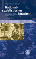 Cover: Nationalsozialistischer Sprachstil - Universit&auml;tsverlag Winter