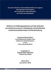Abbildung von: Einfluss von Haltungssystemen auf das Auftreten von Cysticercus bovis in ökologisch wirtschaftenden Landwirtschaftsbetrieben mit Rinderhaltung - Mensch & Buch