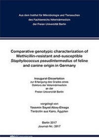 Abbildung von: Comparative genotypic characterization of Methicillin-resistant and-susceptible Staphylococcus pseudintermedius of feline and canine origin in Germany - Mensch & Buch