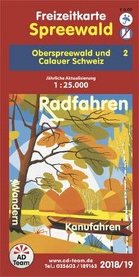 Abbildung von: Freizeitkarte Spreewald - 2 (Ausgabe 2018/19) - AD-Team
