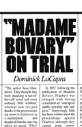 Cover: Madame Bovary on Trial - Cornell University Press