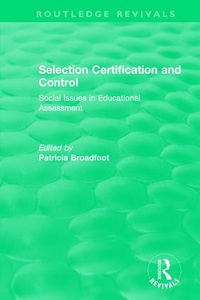Enlarge image Cover: Selection Certification and Control - Routledge