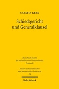 Cover: Schiedsgericht und Generalklausel - Mohr Siebeck
