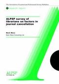 Cover: ALPSP Survey of Librarians on Factors in Journal Cancellation - Assoc of Learned & Professional Soc Publishers