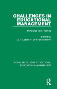 Enlarge image Cover: Challenges in Educational Management - Routledge