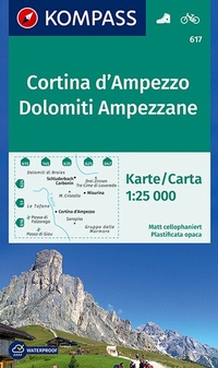 Abbildung von: KOMPASS Wanderkarte 617 Cortina d'Ampezzo, Dolomiti Ampezzane 1:25.000 - KOMPASS-Karten