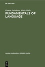 Cover: Fundamentals of Language - De Gruyter Mouton