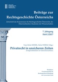 Cover: Beitr&auml;ge zur Rechtsgeschichte &Ouml;sterreichs, 7. Jahrgang, Heft 2/2017 - Verlag der &ouml;sterreichischen Akademie der Wissenschaften