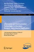 Cover: Information and Communication Technologies in Education, Research, and Industrial Applications - Springer