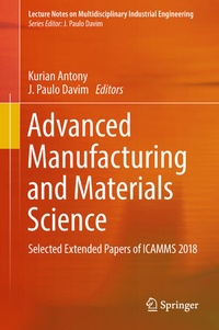 Enlarge image Cover: Advanced Manufacturing and Materials Science - Springer