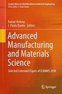 Enlarge image Cover: Advanced Manufacturing and Materials Science - Springer