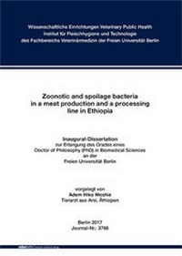 Abbildung von: Zoonotic and spoilage bacteria in a meat production and a processing line in Ethiopia - Mensch & Buch