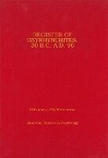 Cover: Register of Oxyrhynchites, 30 B.C.-A.D. 96 - Scholars Press