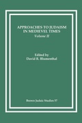Cover: Approaches to Judaism in Medieval Times, Volume II - Scholars Press