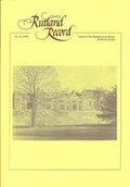 Cover: Rutland Record 1999: No. 19, 1999 - Rutland Local History and Record Society