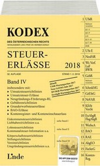 Abbildung von: KODEX Steuer-Erlässe 2018, Band IV - Linde