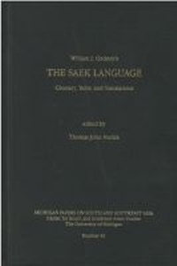Enlarge image Cover: The Saek Language - University of Michigan, Centre for South and Southeast Asian Studies