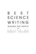 Cover: Best Science Writing - Greenwood Press