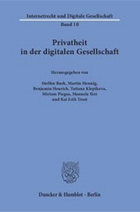 Abbildung von: Privatheit in der digitalen Gesellschaft - Duncker & Humblot