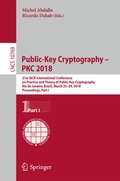 Cover: Public-Key Cryptography - PKC 2018 - Springer