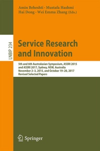 Enlarge image Cover: Service Research and Innovation - Springer