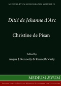 Cover: Ditie de Jehanne D'Arc - Society for the Study of Mediaeval Languages & Lit.