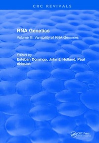 Enlarge image Cover: RNA Genetics - CRC Press