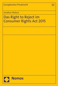 Abbildung von: Das Right to Reject im Consumer Rights Act 2015 - Nomos