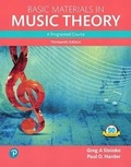 Cover: Basic Materials in Music Theory - Pearson