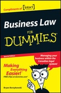 Cover: Intact Business Law for Dummies (Custom) - Wiley