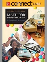 Enlarge image Cover: Connect Access Card for Business and Finance: An Algebraic Approach - McGraw-Hill Education