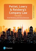Cover: Pettet, Lowry & Reisberg's Company Law - Pearson Education Limited