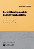 Cover: Recent Developments in Geometry and Analysis - International Press of Boston Inc