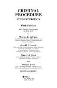 Enlarge image Cover: Criminal Procedure, Student Edition - LEG Inc. (dba West Academic Publishing