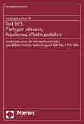 Abbildung von: Sondergutachten 79: Post 2017: Privilegien abbauen, Regulierung effektiv gestalten! - Nomos