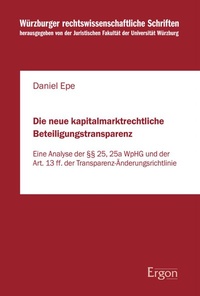 Abbildung von: Die neue kapitalmarktrechtliche Beteiligungstransparenz - Ergon