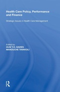 Cover: Health Care Policy, Performance and Finance - Routledge