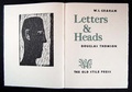 Cover: Letters and Heads - Old Stile Press