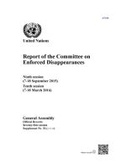 Cover: Report of the Committee on Enforced Disappearances - United Nations