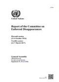 Cover: Report of the Committee on Enforced Disappearances - United Nations