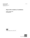 Cover: Report of the Committee on Contributions - United Nations