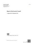 Cover: Report of the Security Council - United Nations