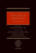 Cover: The Law of Privilege - OUP eBook