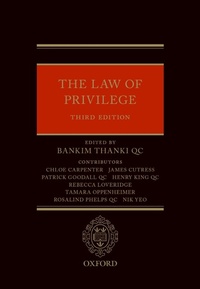Enlarge image Cover: The Law of Privilege - OUP eBook
