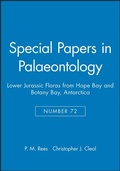 Cover: Special Papers in Palaeontology, Lower Jurassic Floras from Hope Bay and Botany Bay, Antarctica - Wiley