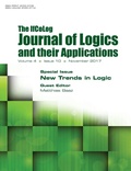 Cover: Ifcolog Journal of Logics and their Applications Volume 4, number 10. New Trends in Logic - College Publications