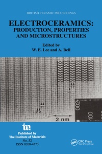 Enlarge image Cover: Electroceramics - Production, properties and microstructures - Maney Publishing