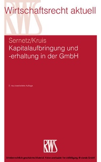 Abbildung von: Kapitalaufbringung und -erhaltung in der GmbH - RWS