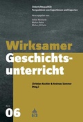 Cover: Wirksamer Geschichtsunterricht - Schneider bei wbv